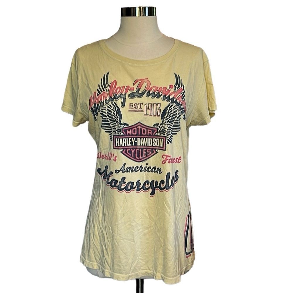 Harley-Davidson Women’s Logo Tee Rawhide Olathe Kansas Sz XL